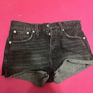 Madewell Black, Jean Shorts